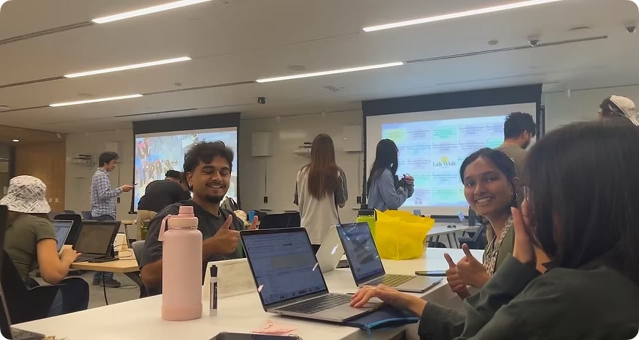 Participants playing Blossom bingo at a Tech4Good alumni reunion