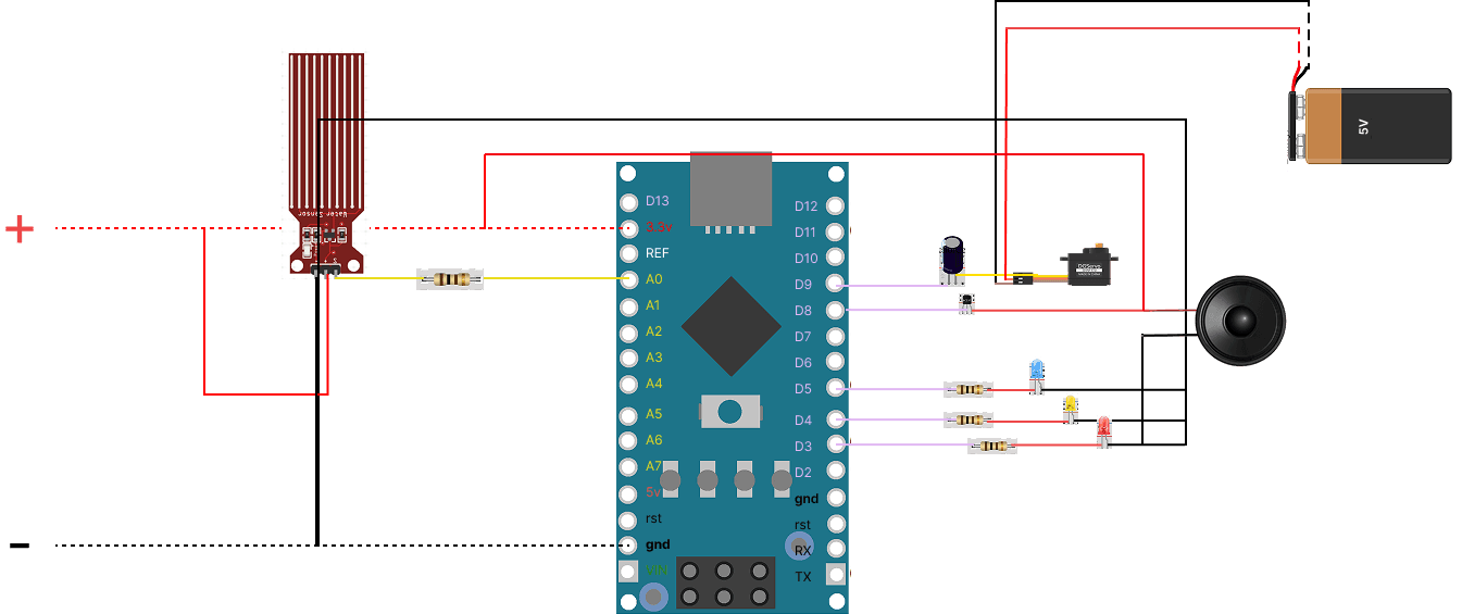 Water-level sensor circuit diagram