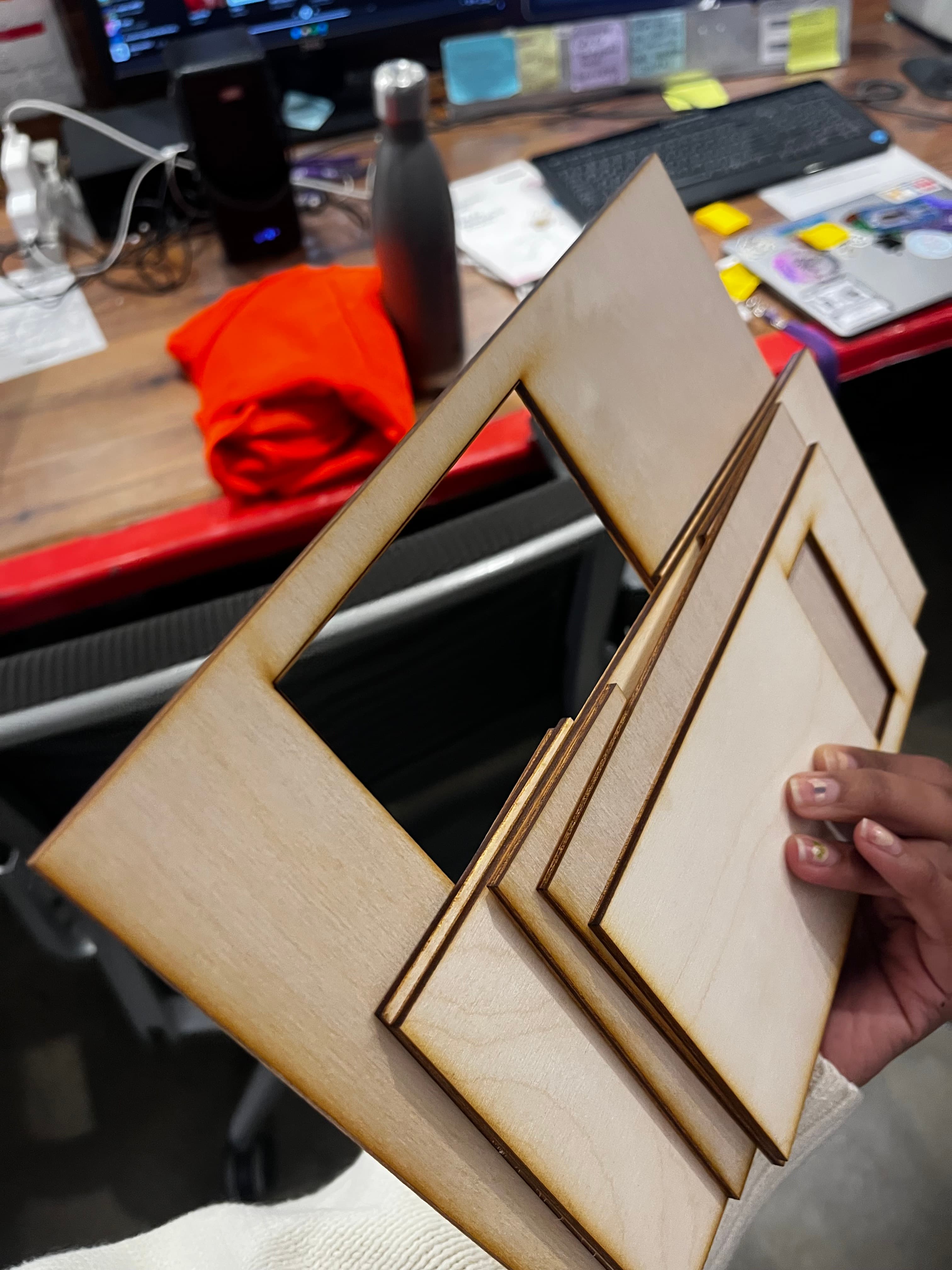 Laser-cut pieces for the tangible interface